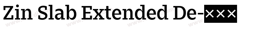 Zin Slab Extended De字体转换